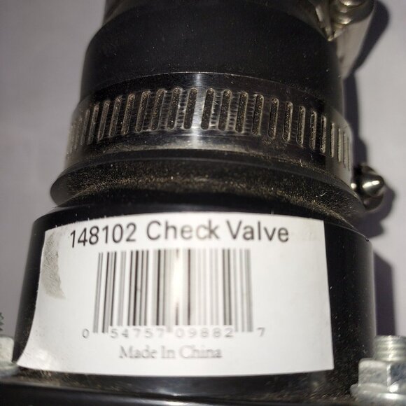 Check Valve 148102 1-1/4" - 1-1/2" Sump with Stainless Steel Bands - Picture 7 of 7